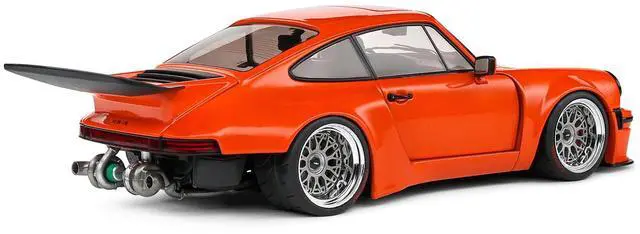 Alt view image 5 of 6 - 2022 Porsche 911 KS-R Orange Metallic 1/18 Diecast Model Car by Solido