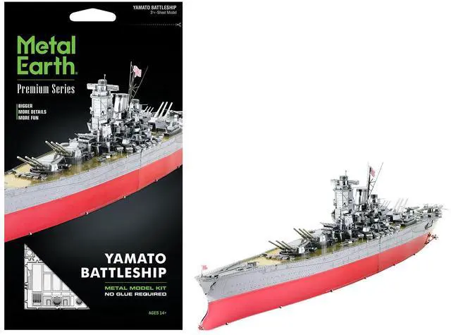 Main image of Model Kit Yamato Battleship "Imperial Japanese Navy" (Challenging Difficulty) Steel Model Kit by Metal Earth