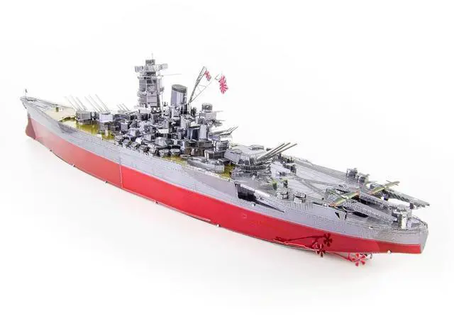 Alt view image 3 of 6 - Model Kit Yamato Battleship "Imperial Japanese Navy" (Challenging Difficulty) Steel Model Kit by Metal Earth