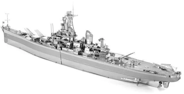 Alt view image 2 of 6 - Model Kit USS Missouri (BB-63) Navy Battleship (Challenging Difficulty) Steel Model Kit by Metal Earth