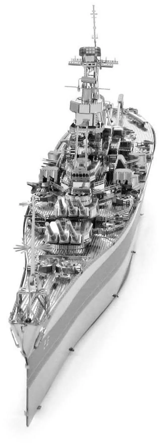 Alt view image 3 of 6 - Model Kit USS Missouri (BB-63) Navy Battleship (Challenging Difficulty) Steel Model Kit by Metal Earth