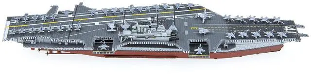 Alt view image 2 of 6 - Model Kit USS Midway (CV-41) Aircraft Carrier (Challenging Difficulty) Steel Model Kit by Metal Earth