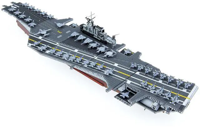 Alt view image 3 of 6 - Model Kit USS Midway (CV-41) Aircraft Carrier (Challenging Difficulty) Steel Model Kit by Metal Earth
