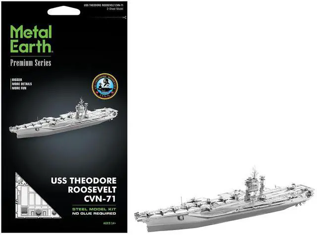Main image of Model Kit  USS Theodore Roosevelt CVN-71 Aircraft Carrier (Expert Difficulty) Steel Model Kit by Metal Earth