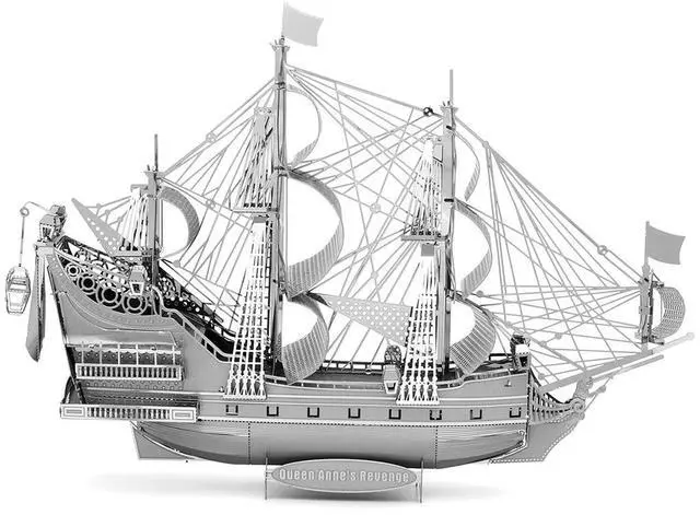 Alt view image 2 of 6 - Model Kit Queen Anne's Revenge Ship (Challenging Difficulty) Steel Model Kit by Metal Earth