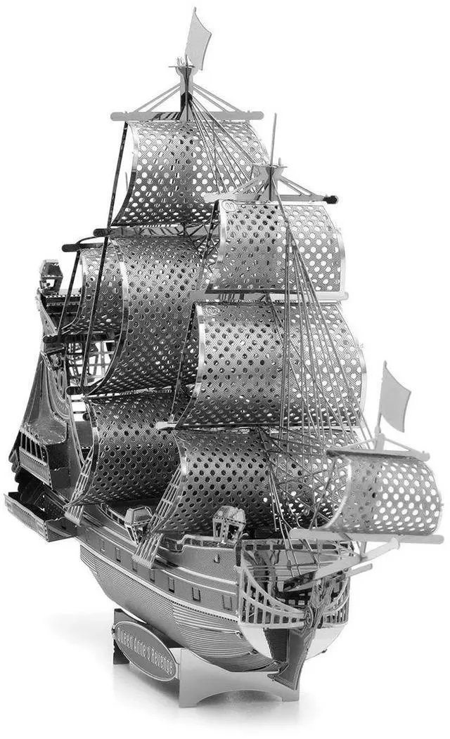 Alt view image 4 of 6 - Model Kit Queen Anne's Revenge Ship (Challenging Difficulty) Steel Model Kit by Metal Earth