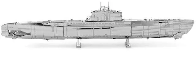 Alt view image 2 of 6 - Model Kit German U-Boat Type XXI Submarine (Challenging Difficulty) Steel Model Kit by Metal Earth
