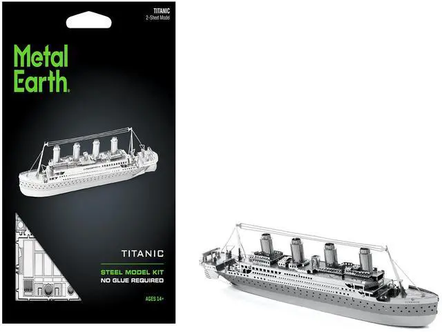 Main image of Model Kit Titanic Ship (Moderate Difficulty) Steel Model Kit by Metal Earth