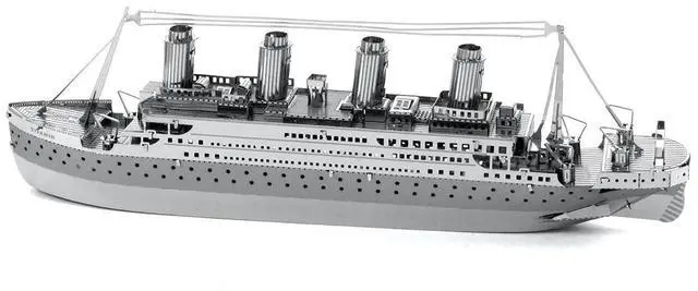 Alt view image 2 of 7 - Model Kit Titanic Ship (Moderate Difficulty) Steel Model Kit by Metal Earth