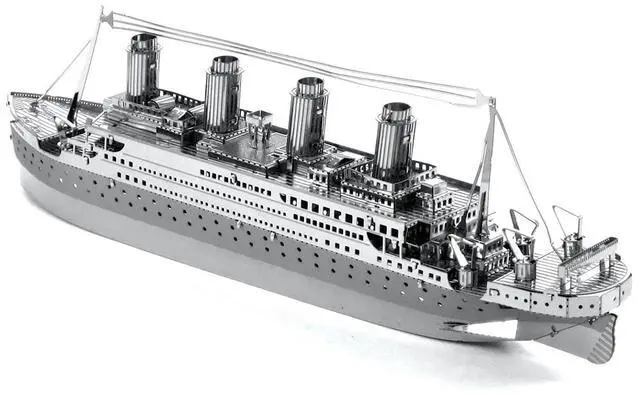 Alt view image 3 of 7 - Model Kit Titanic Ship (Moderate Difficulty) Steel Model Kit by Metal Earth