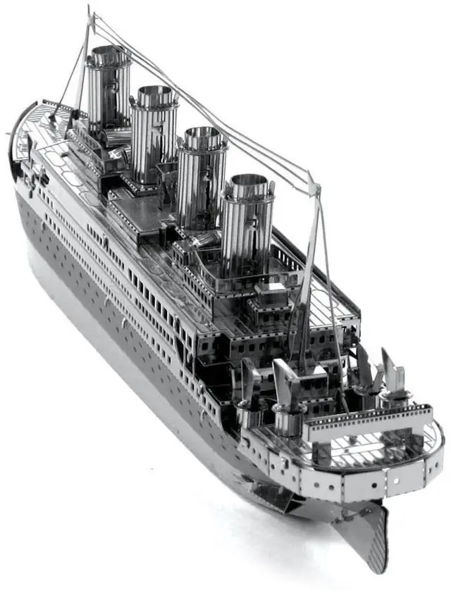 Alt view image 4 of 7 - Model Kit Titanic Ship (Moderate Difficulty) Steel Model Kit by Metal Earth