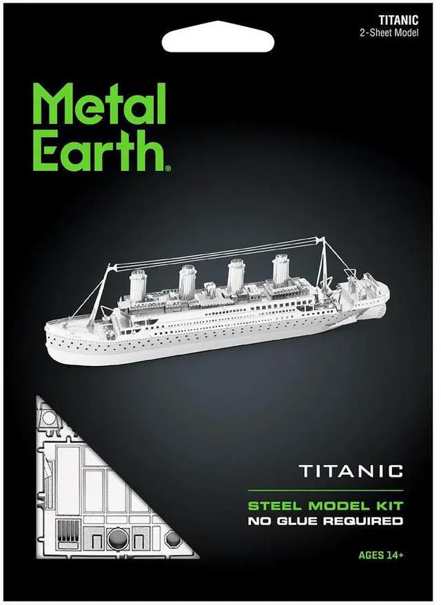 Alt view image 6 of 7 - Model Kit Titanic Ship (Moderate Difficulty) Steel Model Kit by Metal Earth