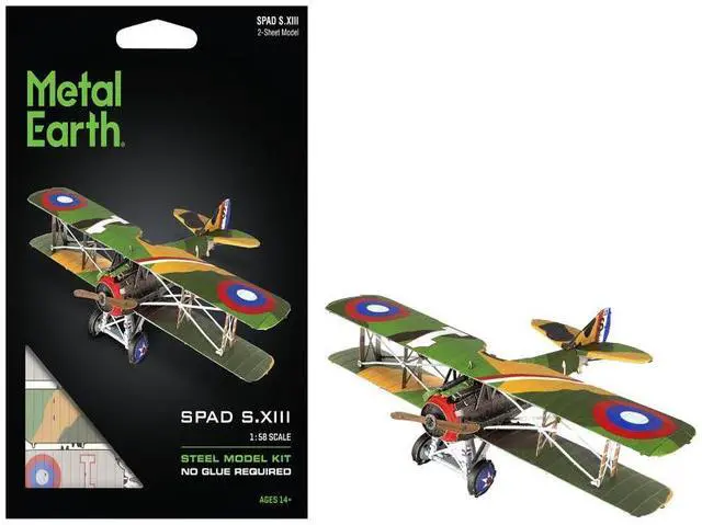 Main image of Model Kit SPAD S.XIII Fighter Aircraft "World War I" French Air Force (Moderate Difficulty) Steel Model by Metal Earth