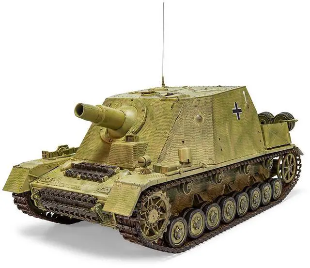 Alt view image 4 of 6 - Level 3 Model Kit of Sturmpanzer IV Brummbar "Mid Version" Tank with 2 Scheme Options 1/35 plastic model kit by Airfix