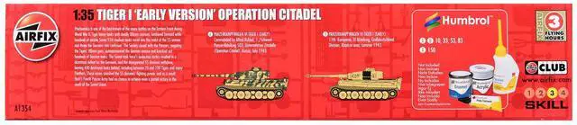 Alt view image 2 of 3 - Level 3 Model Kit of Tiger I Early Version Tank "Operation Citadel" with 2 Scheme Options 1/35 plastic model kit by Airfix