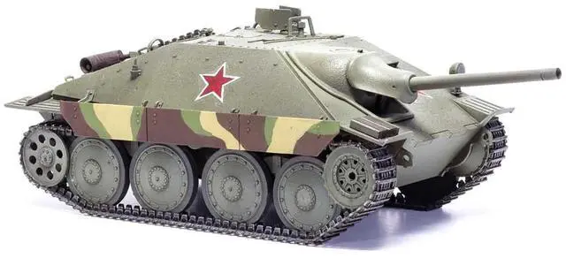 Alt view image 2 of 6 - Level 3 Model Kit of Jagdpanzer 38(t) Hetzer "Late Version" Tank with 2 Scheme Options 1/35 plastic model kit by Airfix