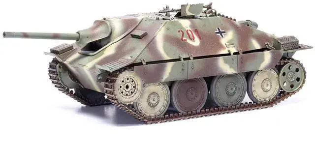 Alt view image 3 of 6 - Level 3 Model Kit of Jagdpanzer 38(t) Hetzer "Late Version" Tank with 2 Scheme Options 1/35 plastic model kit by Airfix