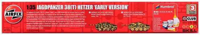 Alt view image 2 of 3 - Level 3 Model Kit of JagdPanzer 38(t) Hetzer "Early Version" Tank with 2 Scheme Options 1/35 plastic model kit by Airfix