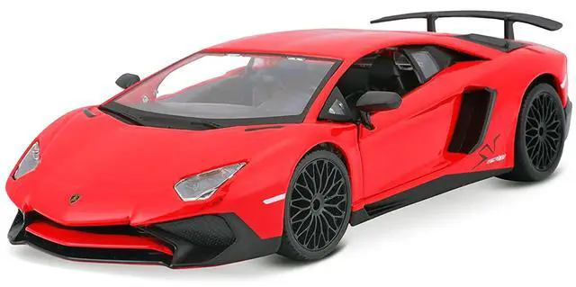 Alt view image 5 of 6 - Lamborghini Aventador LP750-4 Red 1/24 Diecast Model Car by Bburago
