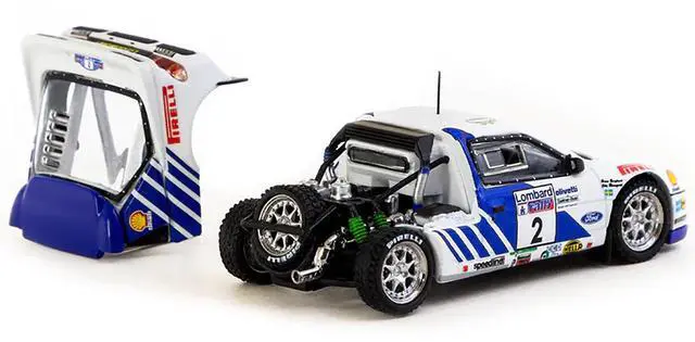 Alt view image 3 of 6 - Ford RS200 #2 "Lombard RAC Rally" (1986) "Hobby64+" Series 1/64 Diecast Model Car by Tarmac Works