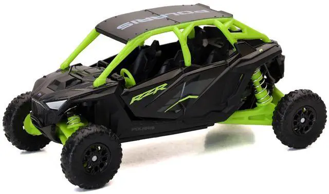 Alt view image 2 of 3 - Polaris RZR Pro R UTV Black and Lime Green Diecast Model by New Ray