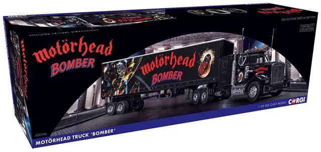 Alt view image 6 of 6 - "Motorhead Bomber" Transport Truck Black 1/50 Diecast Model by Corgi