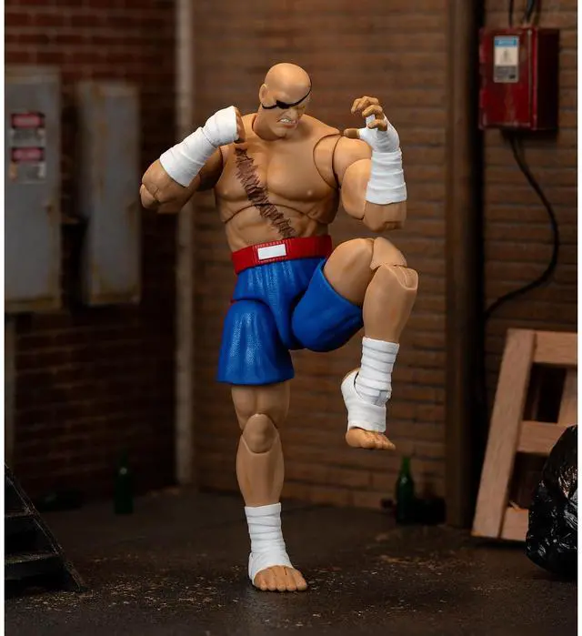 Alt view image 3 of 6 - Sagat 7.5" Moveable Figure with Accessories "Ultra Street Fighter II: The Final Challengers" (2017) Video Game Model by Jada
