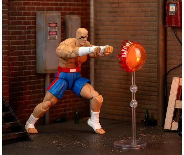 Alt view image 4 of 6 - Sagat 7.5" Moveable Figure with Accessories "Ultra Street Fighter II: The Final Challengers" (2017) Video Game Model by Jada