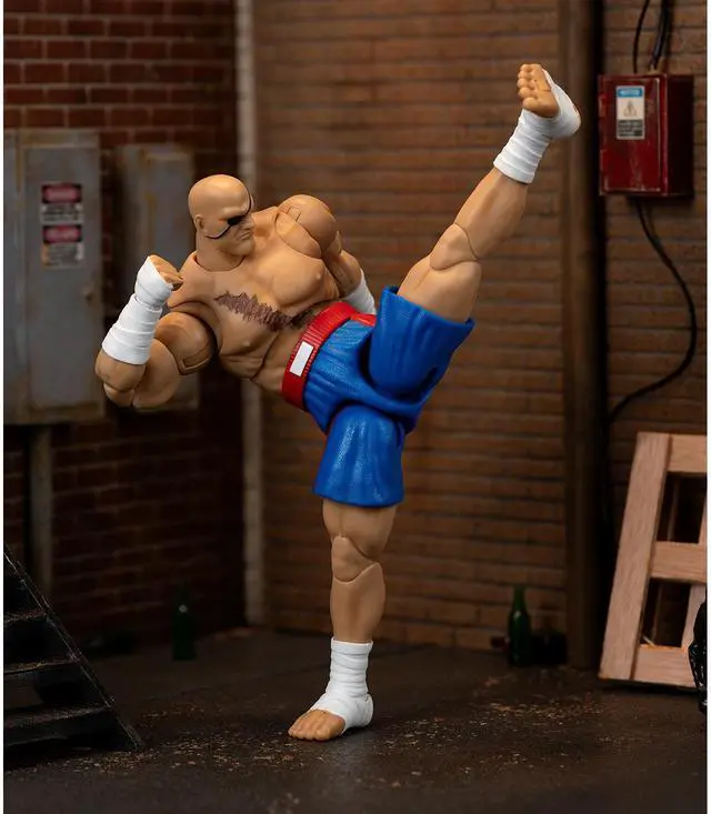 Alt view image 5 of 6 - Sagat 7.5" Moveable Figure with Accessories "Ultra Street Fighter II: The Final Challengers" (2017) Video Game Model by Jada