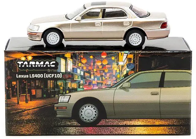 Alt view image 4 of 6 - Lexus LS400 (UCF10) RHD (Right Hand Drive) Champagne Beige Metallic "Global64" Series 1/64 Diecast Model by Tarmac Works