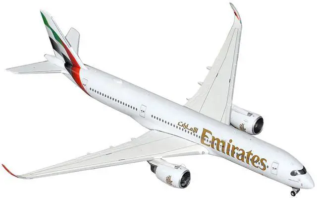 Alt view image 2 of 3 - Airbus A350-900 Commercial Aircraft "Emirates Airlines" (A6-EXB) White with Graphics 1/400 Diecast Model Airplane by GeminiJets