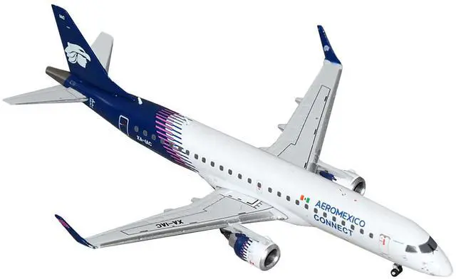 Alt view image 2 of 3 - Embraer ERJ-190 Commercial Aircraft "Aeromexico Connect" (XA-IAC) White with Dark Blue Tail 1/400 Diecast Model by GeminiJets