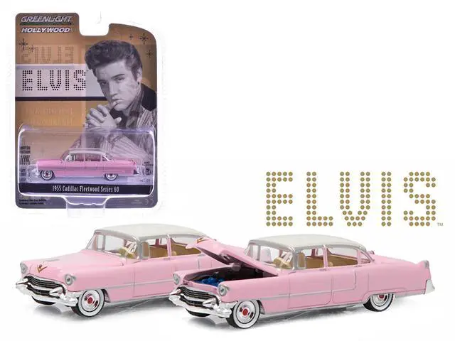 Main image of 1955 Cadillac Fleetwood Series 60 Special Elvis Presley "Pink Cadillac" (1935-1977) 1/64 Diecast Model Car by Greenlight