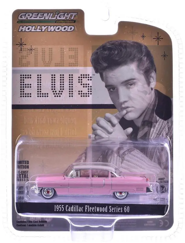 Alt view image 3 of 3 - 1955 Cadillac Fleetwood Series 60 Special Elvis Presley "Pink Cadillac" (1935-1977) 1/64 Diecast Model Car by Greenlight