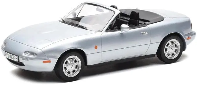 Alt view image 5 of 6 - 1991 Mazda MX-5 Convertible Silver Metallic 1/18 Diecast Model Car by Norev