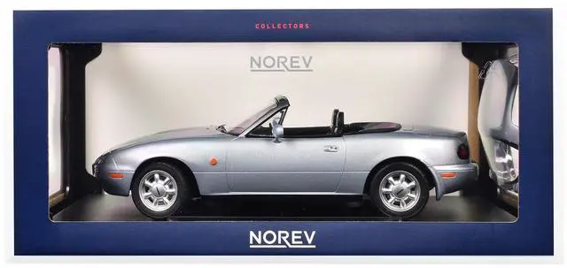 Alt view image 6 of 6 - 1991 Mazda MX-5 Convertible Silver Metallic 1/18 Diecast Model Car by Norev