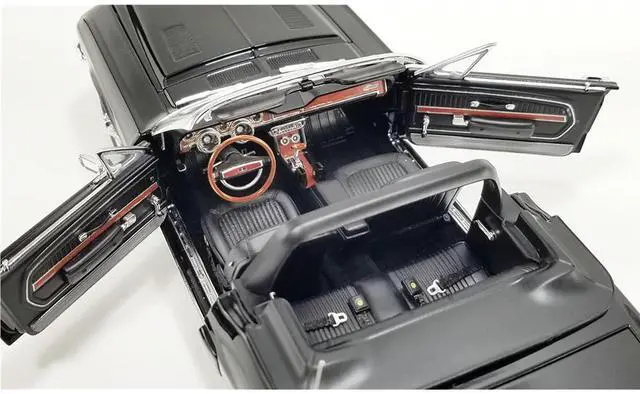 Alt view image 3 of 6 - 1968 Shelby GT500 KR Convertible Black White Stripes Limited Edition to 480 pieces Worldwide 1/18 Diecast Model by ACME