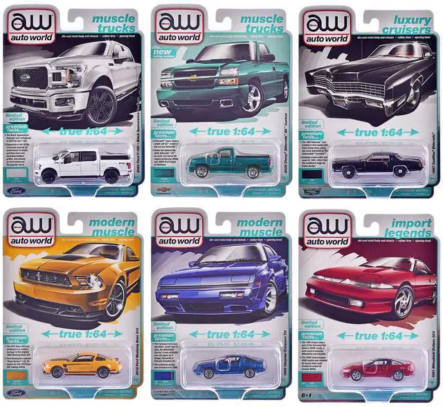 Auto World Premium 2025 Release 1 Set A of 6 pieces 1/64 Die Cast Model Cars by Auto World