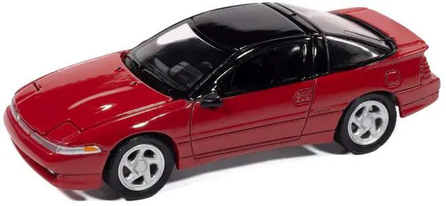 Alt view image 2 of 6 - 1991 Mitsubishi Eclipse GSX Maranello Red with Black Top "Import Legends" Series 1/64 Diecast Model Car by Auto World