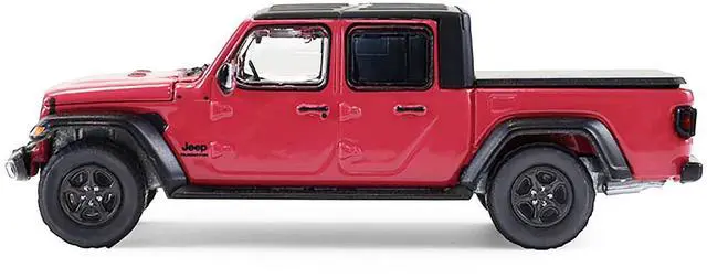 Alt view image 3 of 6 - 2024 Jeep Gladiator Pickup Truck Tuscadero Pink with Black Top "Showroom Floor" Series 7 1/64 Diecast Model Cars by Greenlight