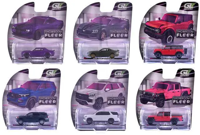 Main image of "Showroom Floor" Series 7 Set of 6 Cars diecast model cars by Greenlight 1/64 Diecast Model Cars by Greenlight