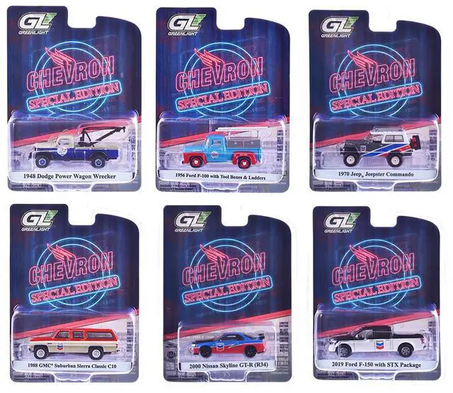 Main image of "Chevron Special Edition" Series 1 Set of 6 pieces 1/64 Diecast Model Car by Greenlight