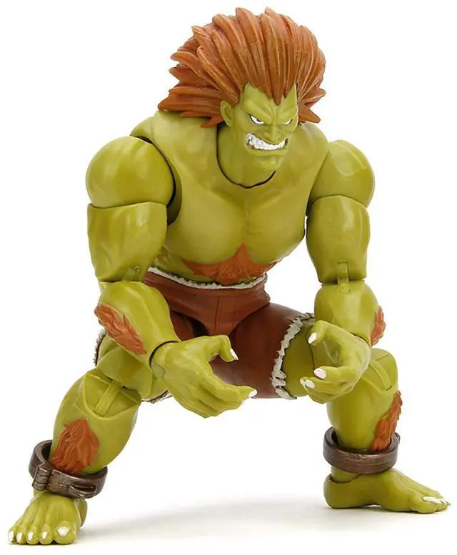 Alt view image 3 of 6 - Blanka 7.5" Moveable Figure with Accessories "Ultra Street Fighter II: The Final Challengers" (2017) Video Game Model by Jada