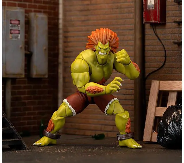 Alt view image 4 of 6 - Blanka 7.5" Moveable Figure with Accessories "Ultra Street Fighter II: The Final Challengers" (2017) Video Game Model by Jada