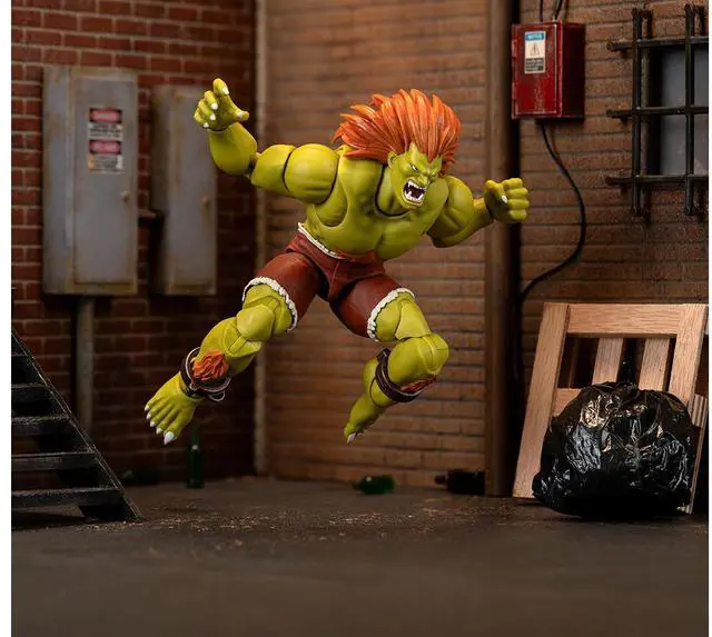 Alt view image 6 of 6 - Blanka 7.5" Moveable Figure with Accessories "Ultra Street Fighter II: The Final Challengers" (2017) Video Game Model by Jada