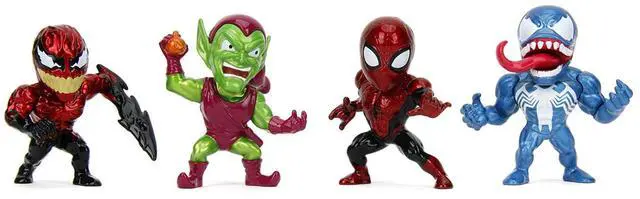 Alt view image 2 of 6 - Set of 4 Diecast Figures "Spider-Man" "Metalfigs" Series Diecast Models by Jada