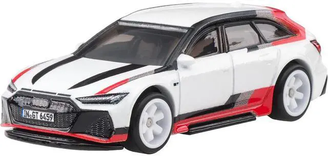 Alt view image 2 of 6 - Audi RS 6 Avant White with Stripes "Fast Wagons" Series Diecast Model Car by Hot Wheels