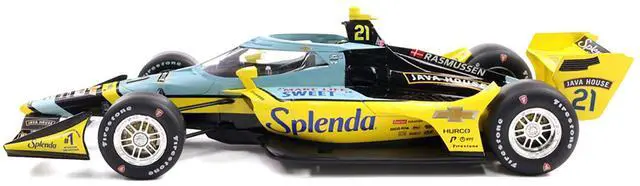 Alt view image 2 of 6 - Dallara IndyCar #21 "Splenda" Ed Carpenter Racing "NTT IndyCar Series" (2025) 1/18 Diecast Model Car by IXO Models