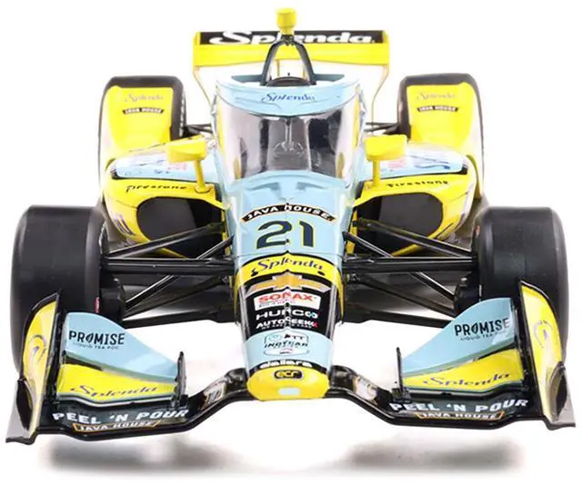 Alt view image 4 of 6 - Dallara IndyCar #21 "Splenda" Ed Carpenter Racing "NTT IndyCar Series" (2025) 1/18 Diecast Model Car by IXO Models