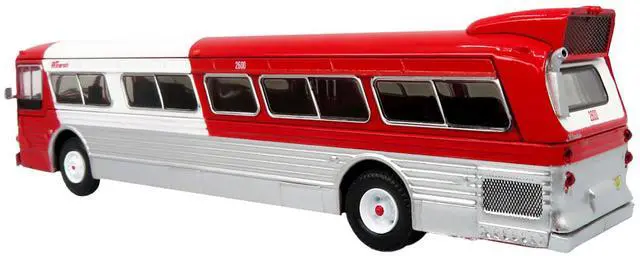 Alt view image 3 of 6 - Flxible 53102 New Look Transit Bus "Pittsburgh Area Transit" Red & White Ltd Ed 1/87 (HO) Scale Diecast Model by Iconic Replicas